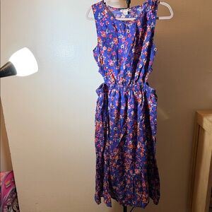 beachlunchlounge Blue Floral Sleeveless Midi Dress